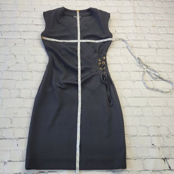 Tahari Woman’s Black Side Lace Up Faux Wrap Dress size 2 - Picture 3 of 13